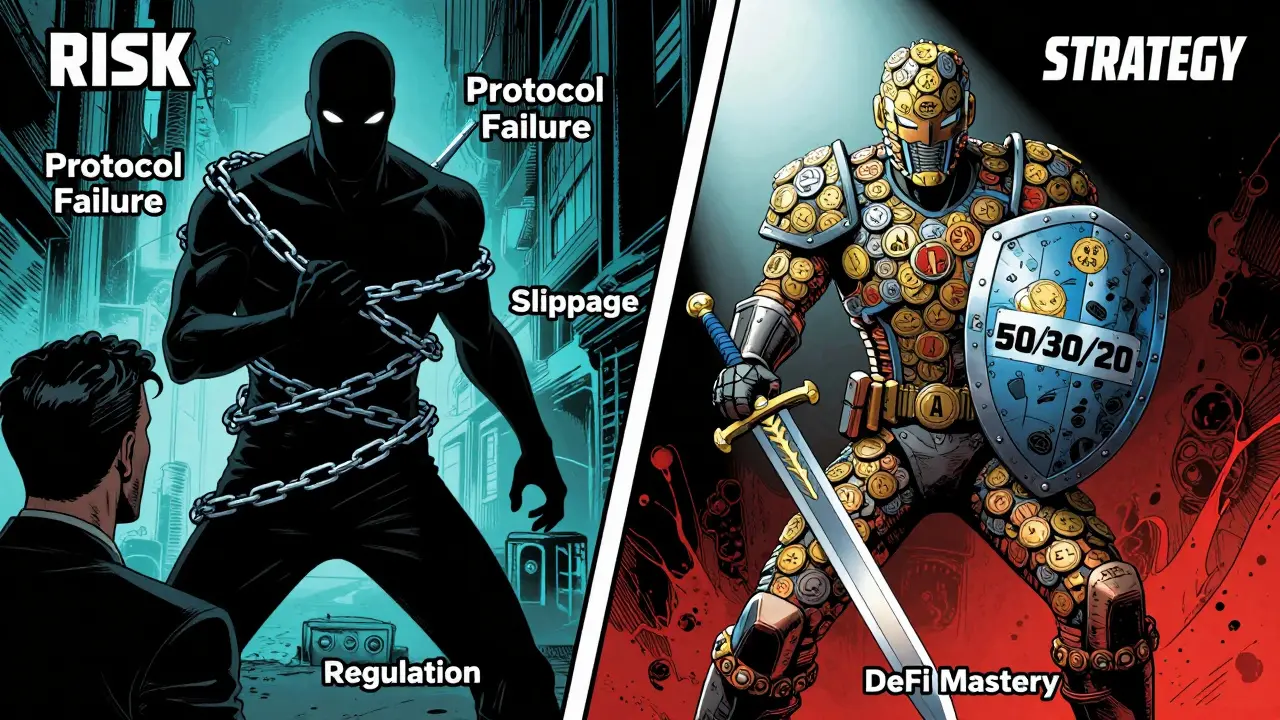 Битва рисков и стратегии: цепи против токенов в стиле нуар.