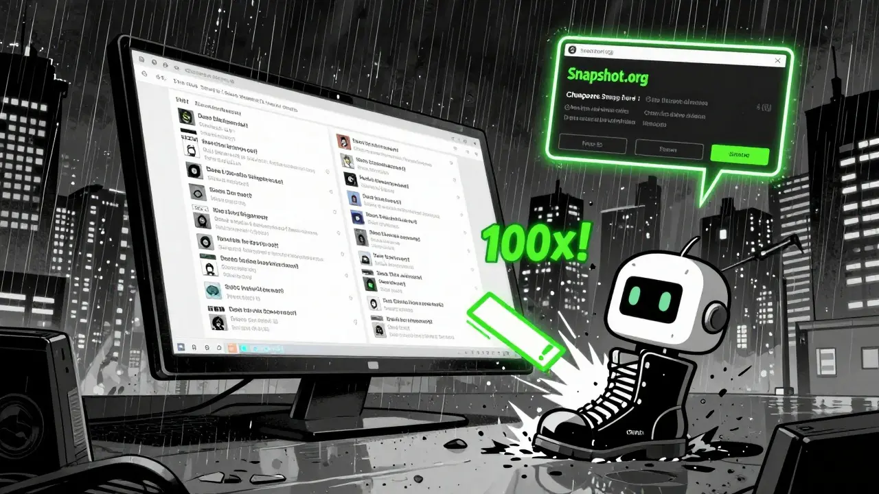 Активное сообщество в Discord против ботов, в стиле комикса Sin City с неоновыми акцентами.