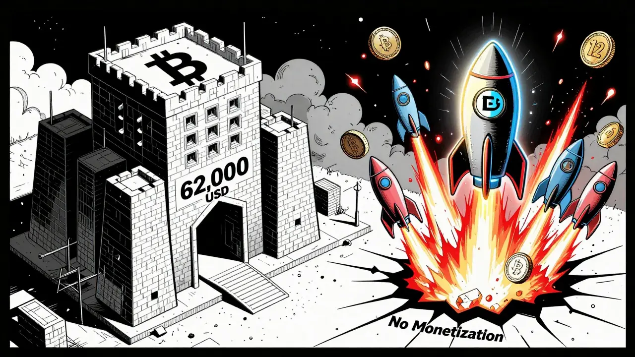 Биткоин как крепость, а альткоины — ракеты: один с пассивным доходом взлетает, остальные взрываются в пепел.