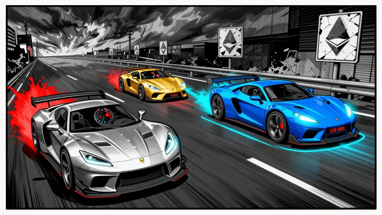 Solana vs Aptos vs Sui: сравнение TPS и скорости финализации транзакций