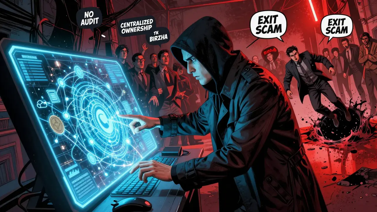 Хакер манипулирует блокчейном, а инвесторы покупают токены с признаками мошенничества.