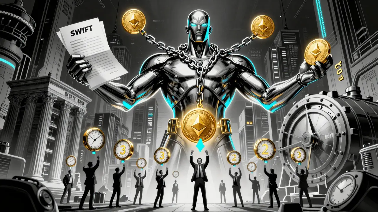 Цеплинк CCIP соединяет банки и блокчейны, сокращая время переводов до минут.