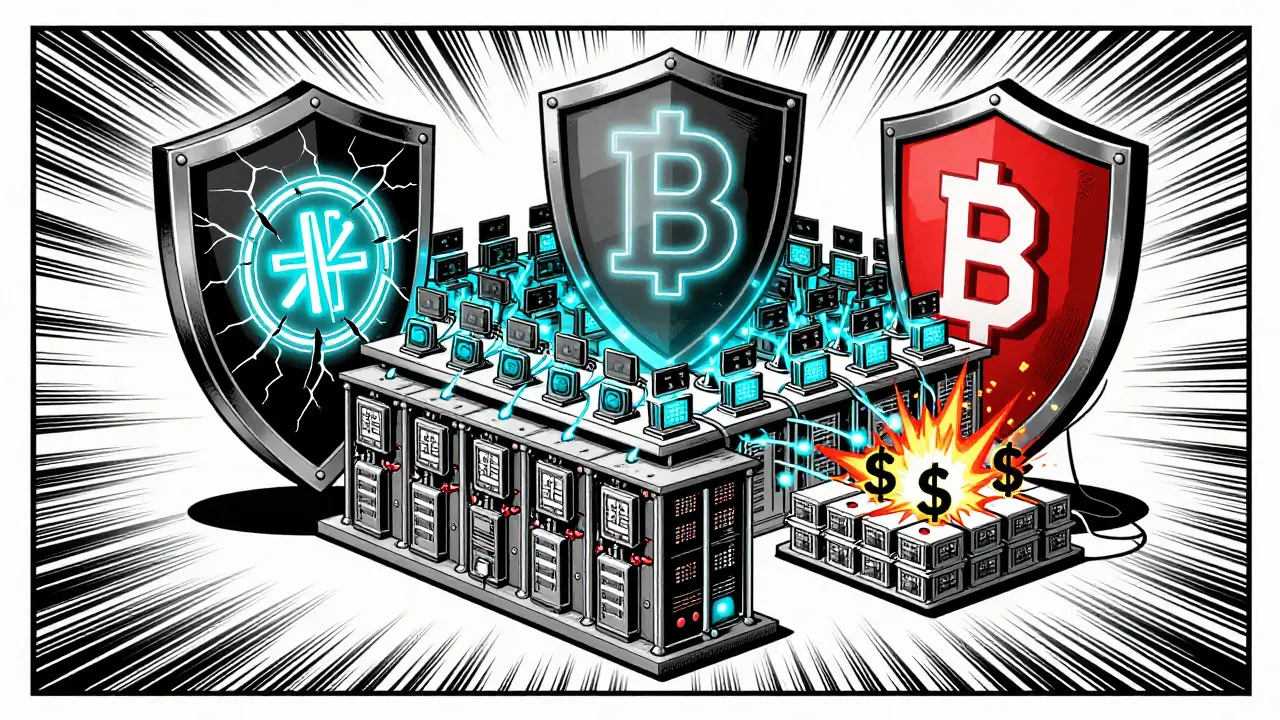 Три защитных слоя криптовалюты: цифровая подпись, децентрализованные узлы и консенсус-механизмы.