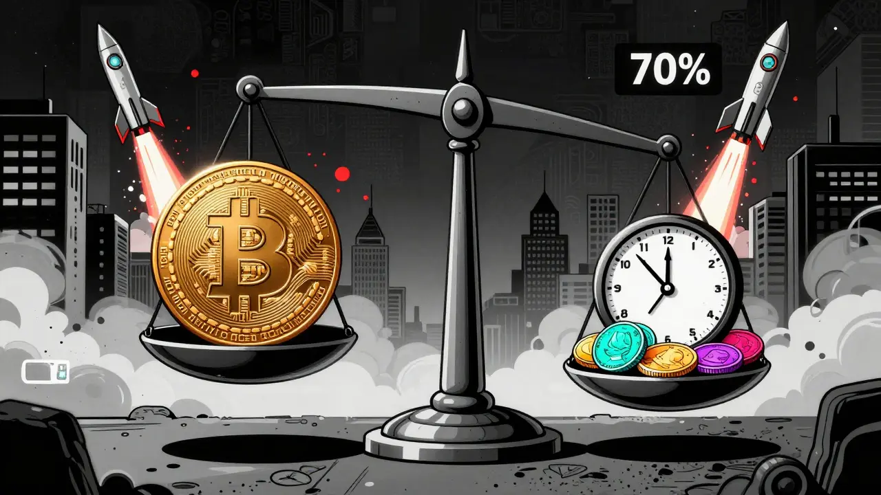 Сбалансированный портфель: 70% Bitcoin и 30% альткоинов, готовящийся к 2025 году с ETF-ракетами