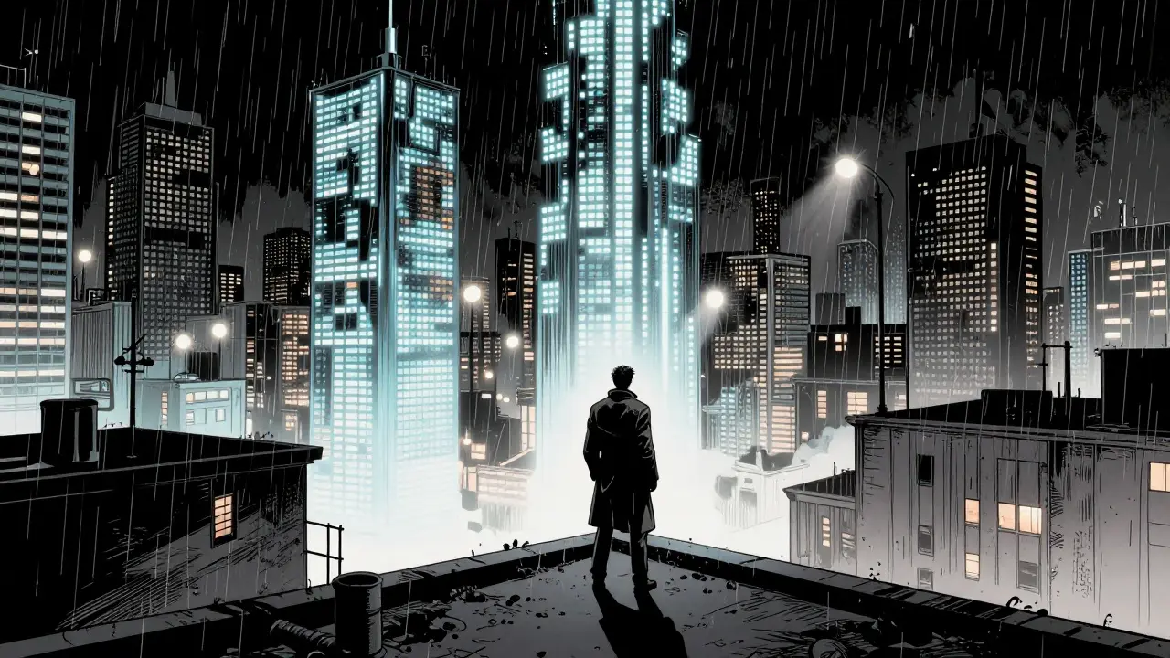 Наблюдатель смотрит на цифровой горизонт блокчейн-сетей.