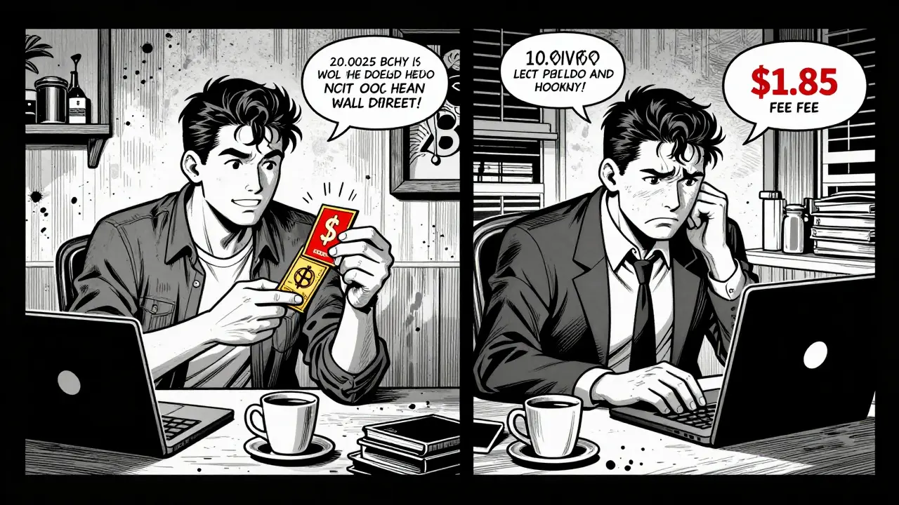 Пользователь отправляет микроплатеж BCH в России, другой платит высокую комиссию BTC в офисе.